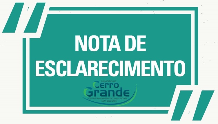 NOTA DE ESCLARECIMENTO