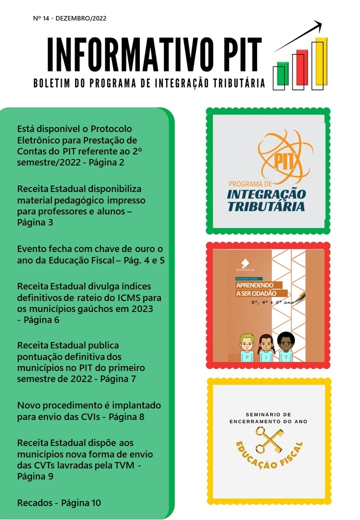 INFORMATIVO PIT – Nº 14 – DEZEMBRO/2022